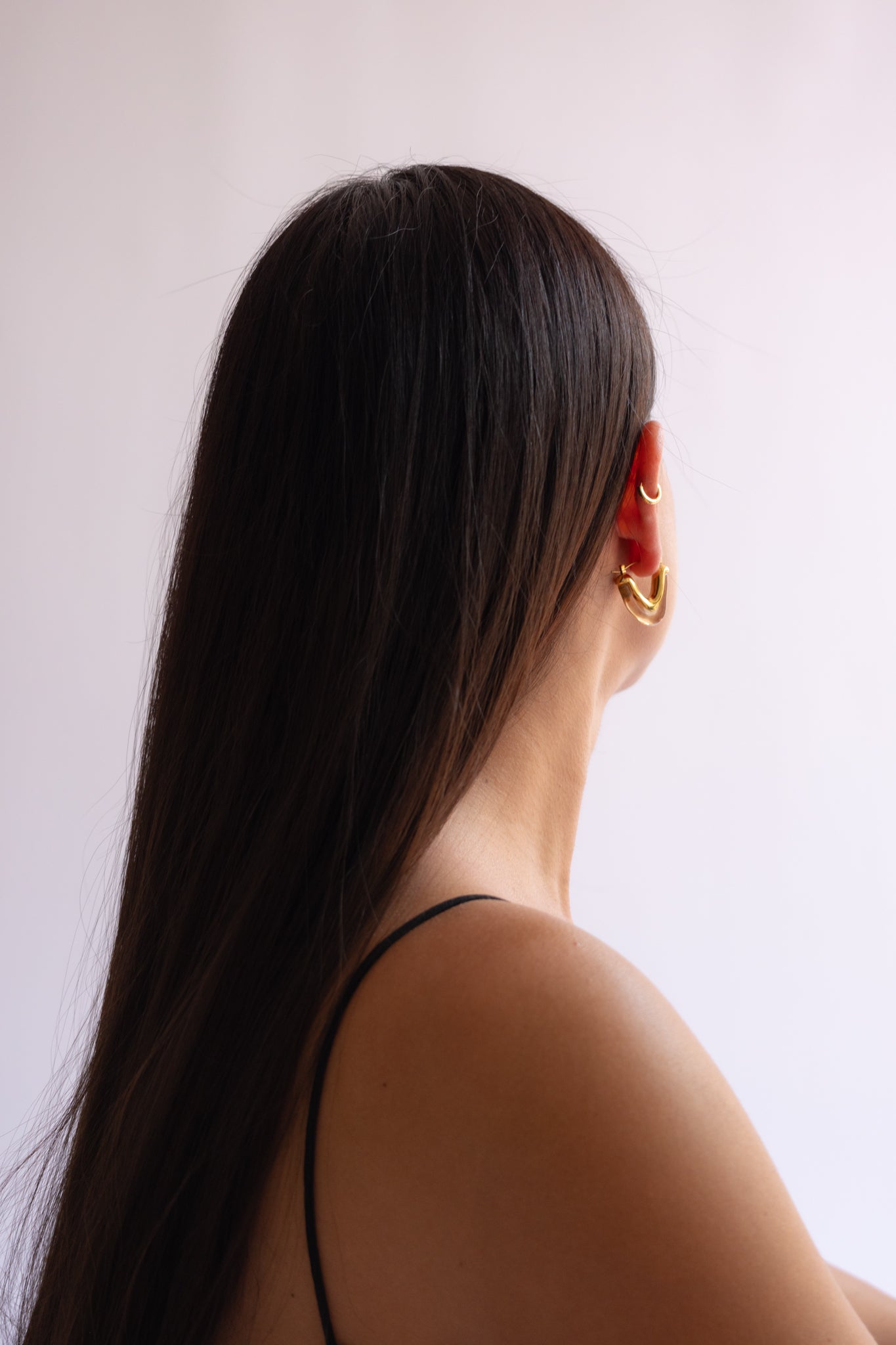 Pendientes V Acrílico Ámbar