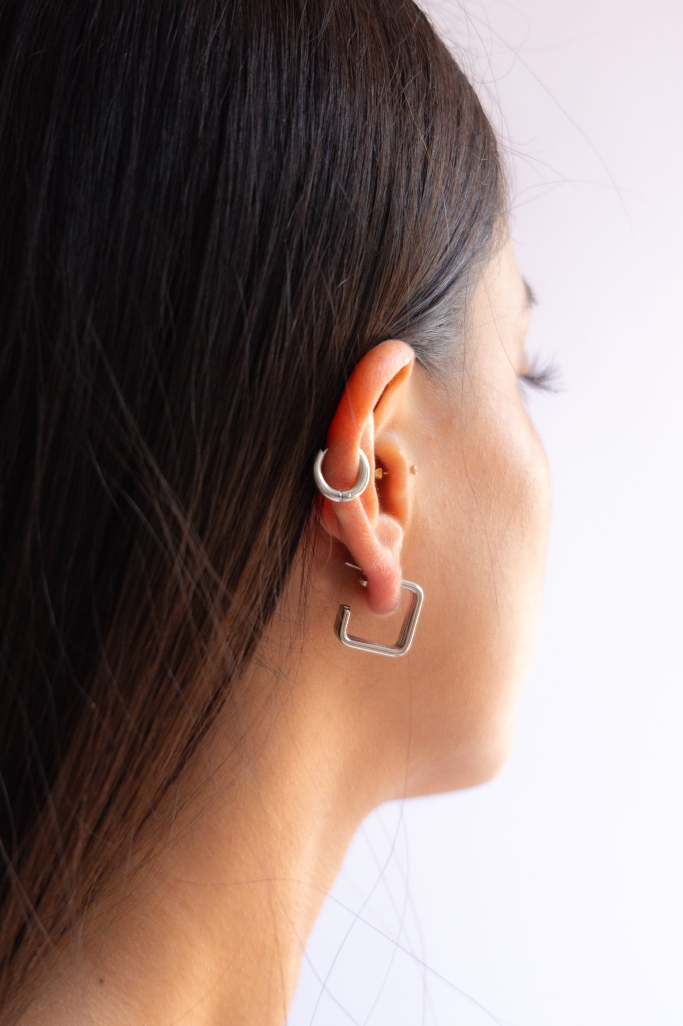 Pendientes Cuadrados Plateados