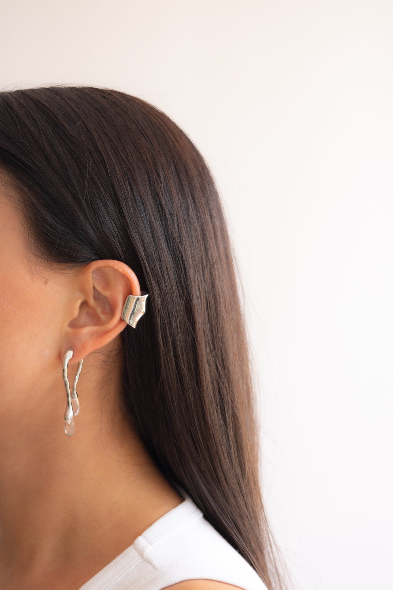 Earcuffs Wavy Plata