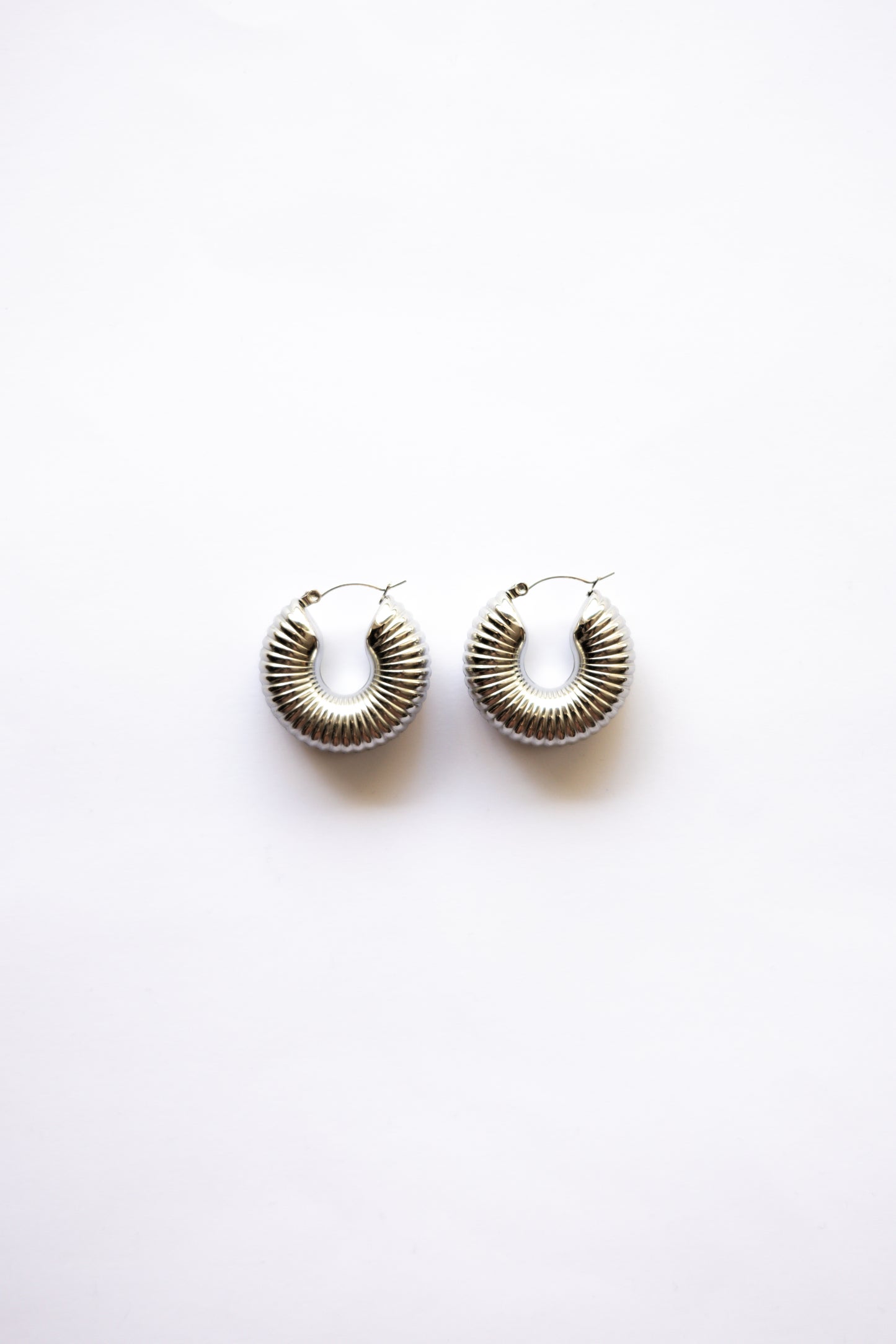 Chunky Silver Hoops